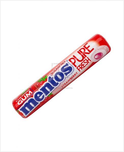 MENTOS S/F PURE FRESH STRAWBERRY CHEWING GUM 9S 15.75GM