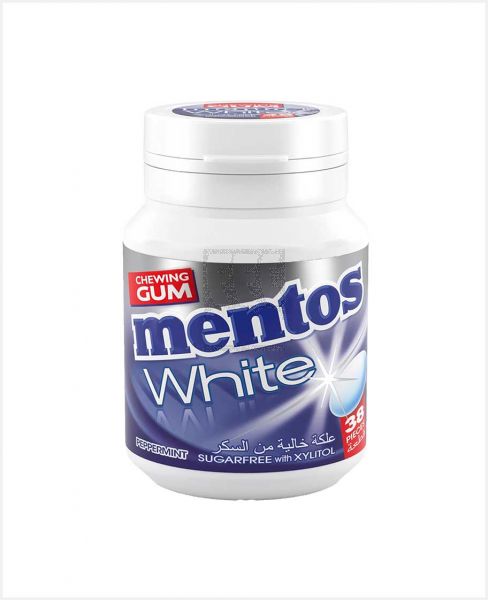 MENTOS S/F WHITE PEPPERMINT CHEWING GUM 38S 54GM