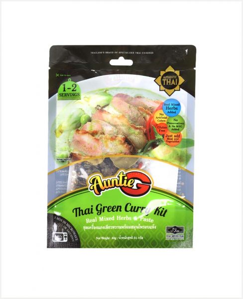 AUNTIE G THAI GREEN CURRY KIT MIXED HERBS & PASTE 64GM