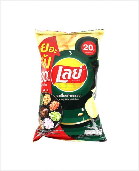 LAY'S FLAT POTATO CHIPS MIENG KAM KROB ROS 48GM