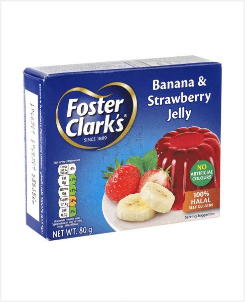 FOSTER CLARK'S BANANA & STRAWBERRY JELLY 80GM