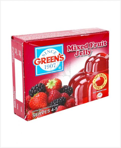 GREEN'S MIXED FRUIT JELLY MIX 85GM