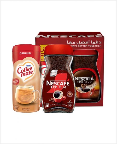 NESTLE NESCAFE RED MUG COFFEE 190GM+COFFEE MATE 170GM (360GM)