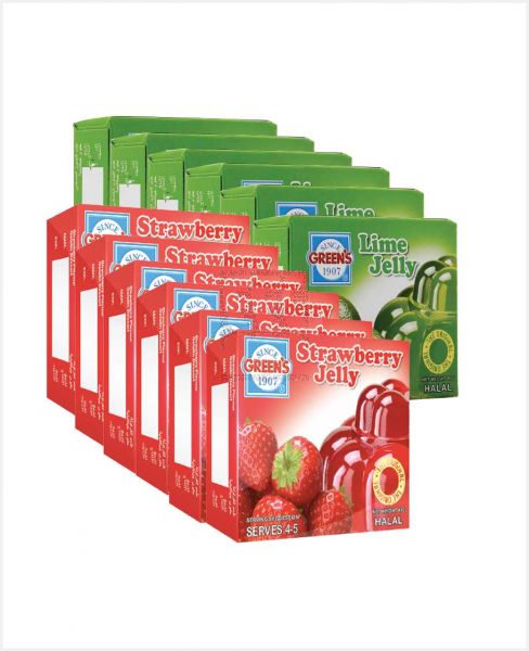 GREEN'S JELLY ASSORTED 12X85GM @SPECIAL OFFER