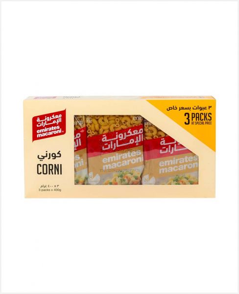 EMIRATES MACARONI CORNI 3SX400GM PROMO