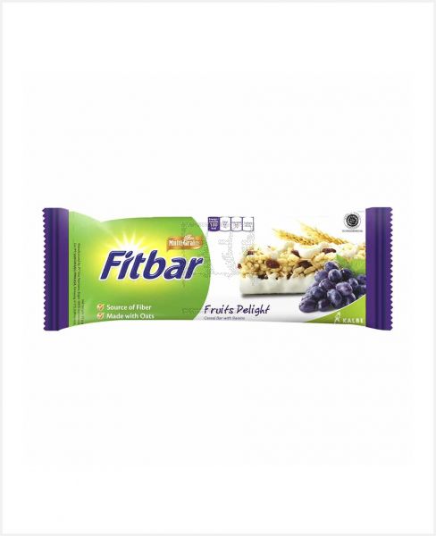 FITBAR FRUITS DELIGHT CEREAL BAR WITH RAISINS 22GM