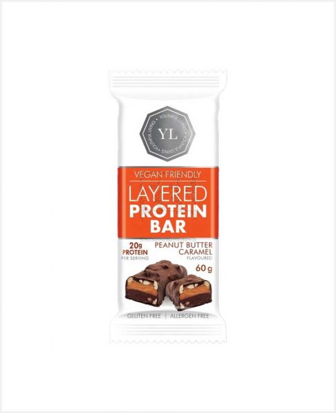 YOUTHFUL LIVING PEANUT BUTTER CARAMEL FLAVOURED PROTEIN BAR 60GM