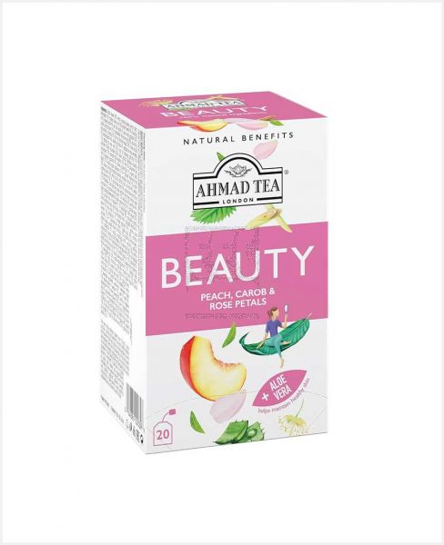 AHMAD TEA BEAUTY PEACH CAROB & ROSE PETALS 20S 30GM