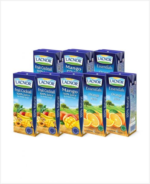 LACNOR JUICE ASSORTED 8SX180ML PROMO