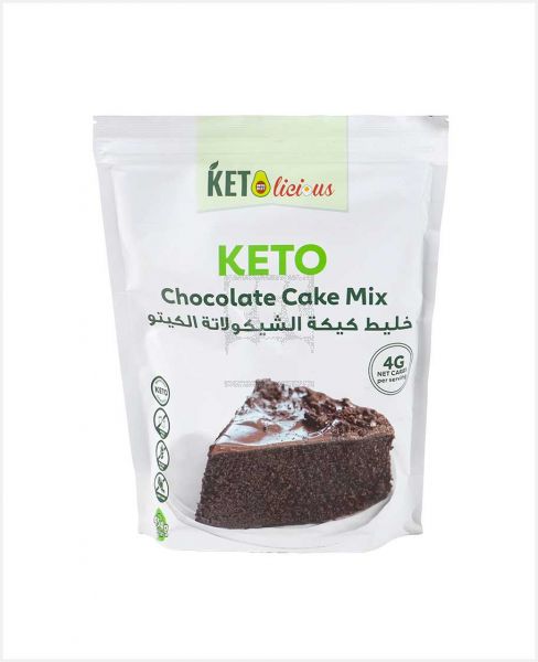 KETOLICIOUS KETO CHOCOLATE CAKE MIX 454GM