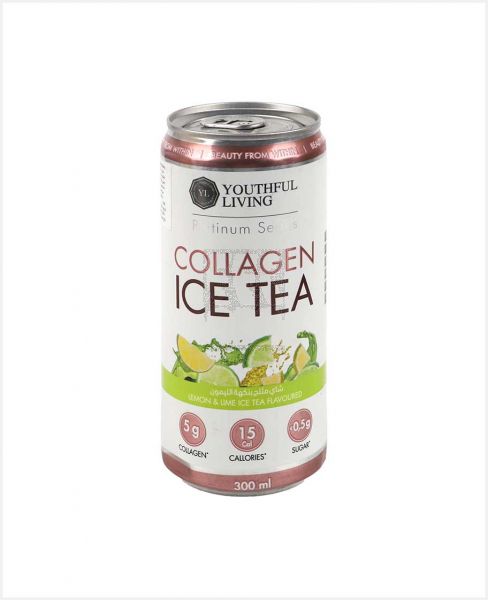 YOUTHFUL LIVING COLLAGEN LEMON & LIME ICE TEA FLAVOURED 300ML