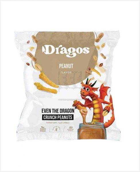 DRAGOS PUFFED CORN PEANUT FLAVOR 50GM