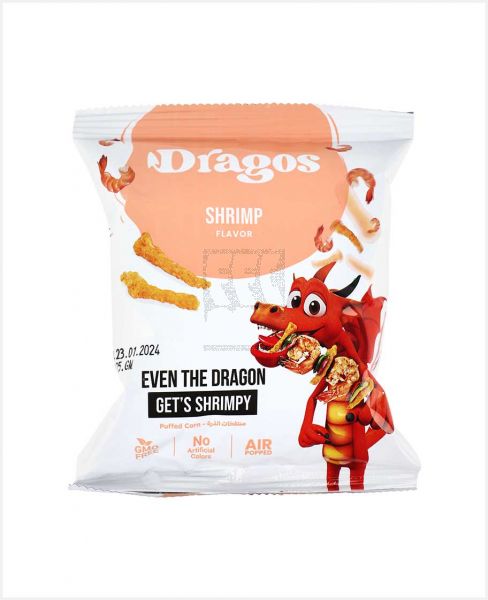 DRAGOS PUFFED CORN SHRIMP FLAVOR 50GM