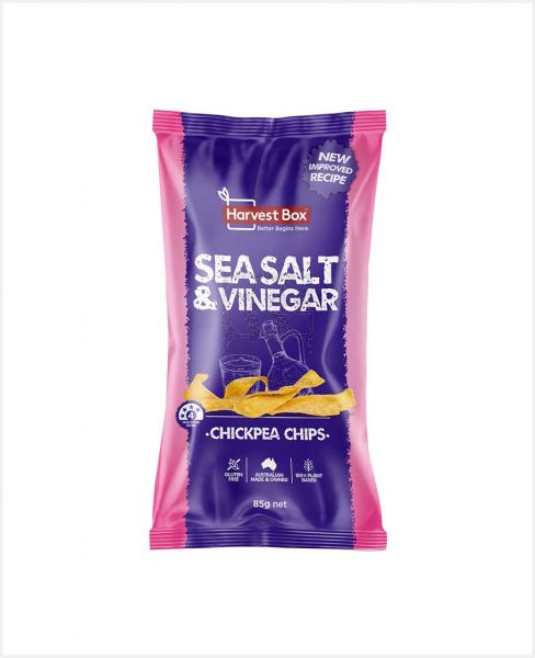 HARVEST BOX SEA SALT & VINEGAR CHICKPEA CHIPS 85GM