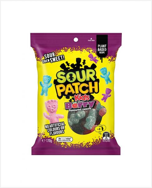 SOUR PATCH KIDS BERRY FLAVOURED SWEETS JELLY 170GM