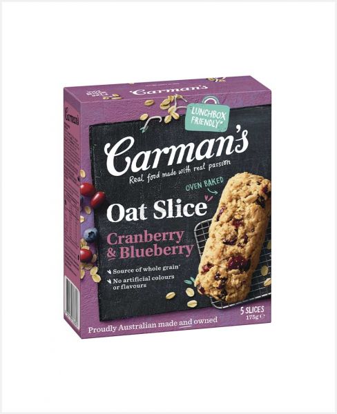 CARMAN'S OAT SLICE CRANBERRY & BLUEBERRY 175GM