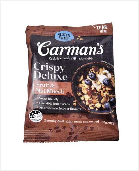 CARMAN'S CRISPY DELUXE FRUIT & NUT MUESLI 35GM