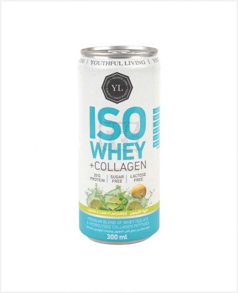 YOUTHFUL LIVING ISO WHEY+COLLAGEN DRINK LEMON & LIME FLAVOUR 300ML