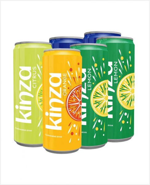 KINZA CARBONATED DRINK ASSORTED 6X250ML