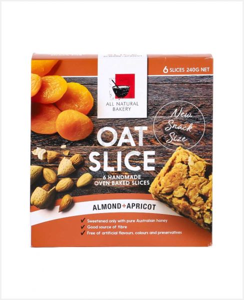 ALL NATURAL BAKERY ALMOND+APRICOT OAT SLICE 40GM