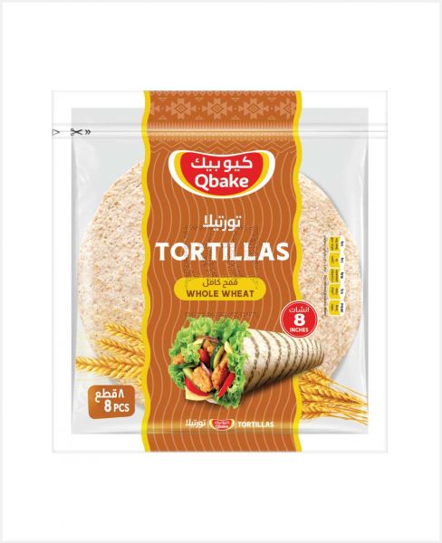 QBAKE WHOLE WHEAT TORTILLAS 8PCS 360GM