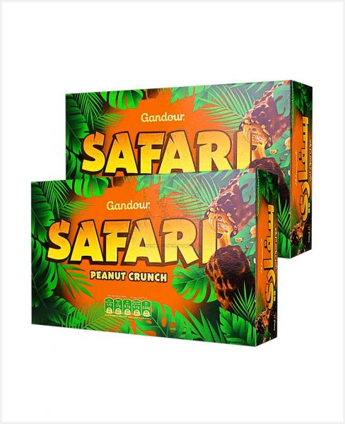 GANDOUR SAFARI PEANUT CRUNCH CHOCOLATE 2(12X34GM) PROMO