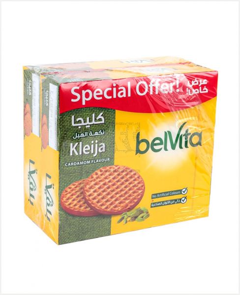 BELVITA KLEIJA BISCUIT CARDAMOM FLAVOUR 2(8X56GM) SPECIAL OFFER