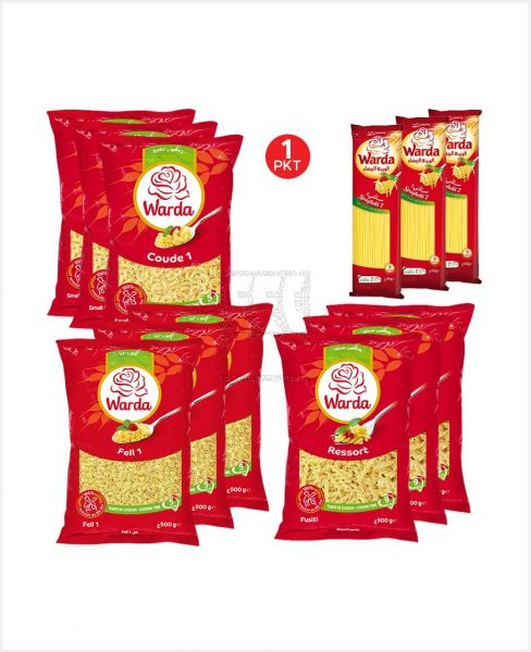 WARDA PASTA/MACRONI ASSORTED 3SX500GM PROMO