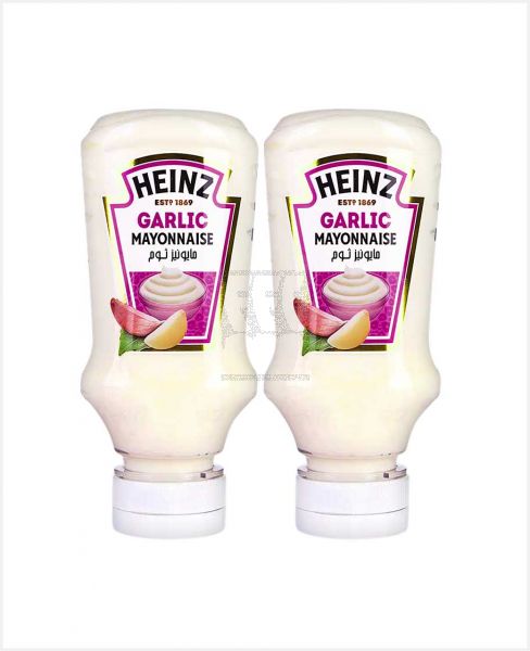 HEINZ REAL GARLIC MAYONNAISE 2X600ML @10%OFF