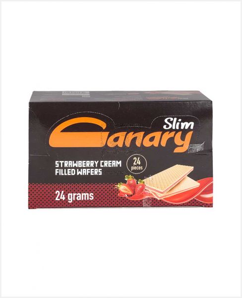 CANARY STRAWBERRY CREAM FILLED WAFERS 24GM