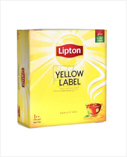 LIPTON YELLOW LABEL BLACK TEA BAGS 100S 200GM @S.PRICE