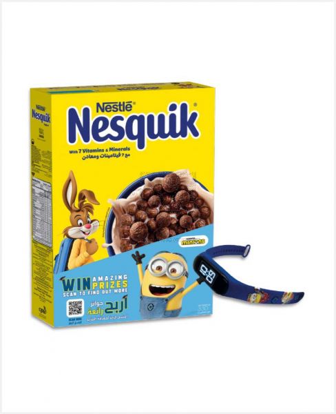 NESTLE NESQUIK CEREALS CHOCOLATE 330GM + DIGITAL WATCH FREE