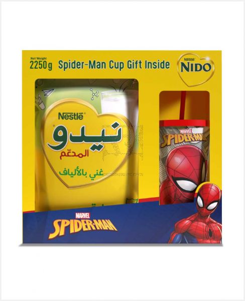 NESTLE NIDO FORTIFIED MILK POWDER W/ FIBER 2250GM (2.25KG) + SPIDERMAN SIPPY CUP FREE