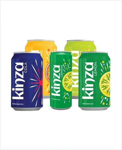 KINZA CARBONATED DRINK ASSORTED 4X360ML + 185ML