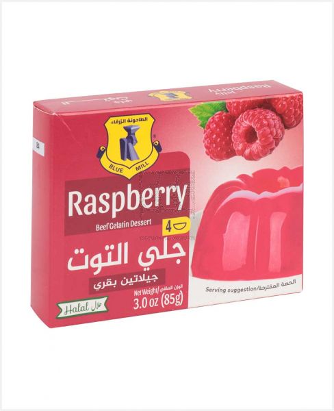 BLUE MILL RASPBERRY BEEF GELATIN DESSERT 85GM