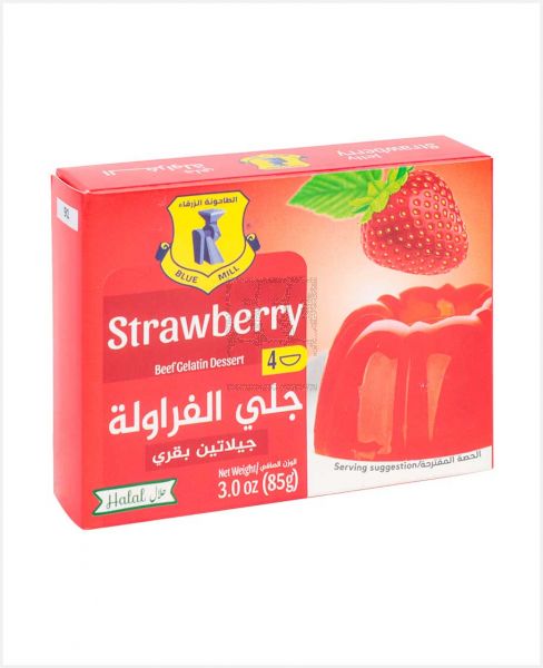 BLUE MILL STRAWBERRY BEEF GELATAIN DESSERT 85GM