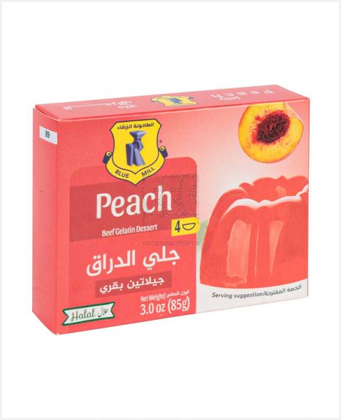 BLUE MILL PEACH BEEF GELATIN DESSERT 85GM