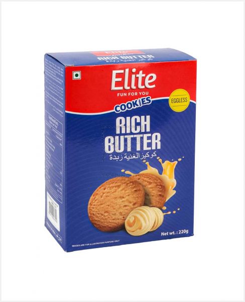 ELITE COOKIES RICH BUTTER 220GM PROMO