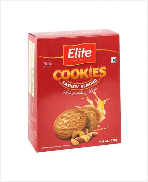 ELITE COOKIES CASHEW ALMOND 220GM PROMO