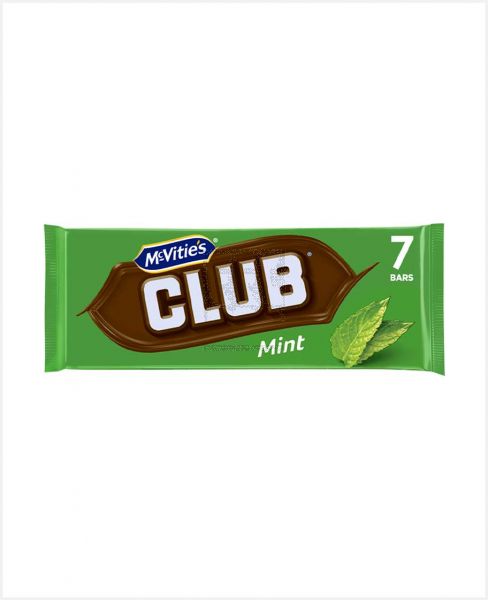 MCVITIES CLUB MINT BAR 7PK 154GM