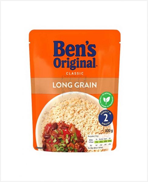 BEN'S ORIGINAL CLASSIC LONG GRAIN RICE 220GM