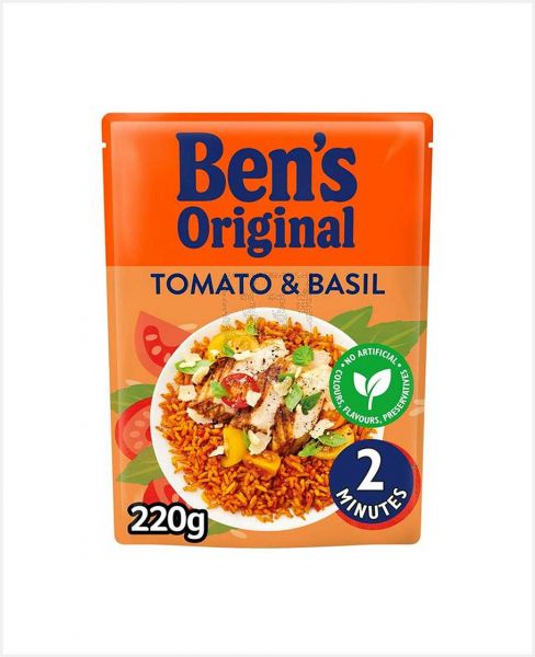 BEN'S ORIGINAL TOMATO & BASIL RICE 220GM