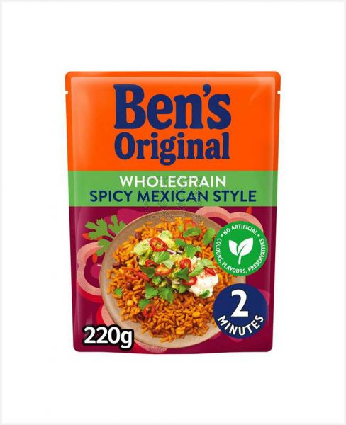 BEN'S ORIGINAL WHOLEGRAIN SPICY MEXICAN STYLE RICE 220GM