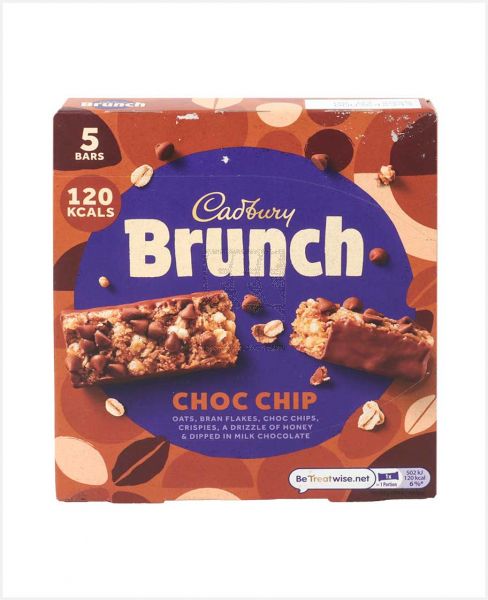 CADBURY BRUNCH CHOC CHIP BAR (5X28G) 140GM