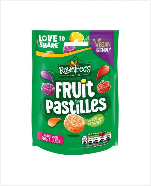 ROWNTREE'S FRUIT PASTILLES VEGAN 143GM