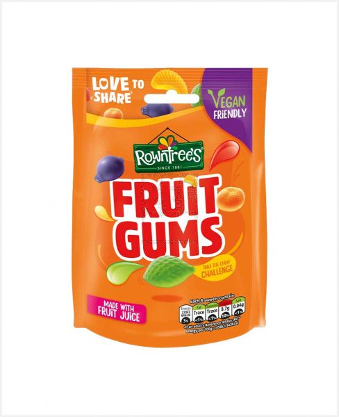 ROWNTREE'S FRUIT GUMS VEGAN 150GM