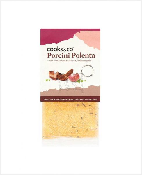 COOKS & CO PORCINI POLENTA WITH HERBS AND GARLIC 150GM