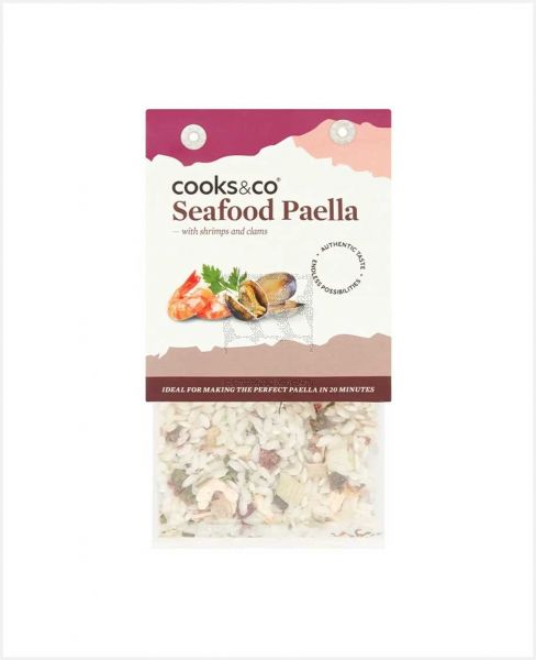 COOKS & CO SEAFOOD PAELLA WITH SHRIMPS AND CLAMS 190GM