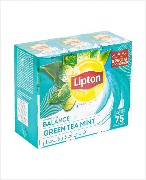 LIPTON GREEN TEA WITH MINT (25SX1.3GM) 3X32.5GM @S.PRICE