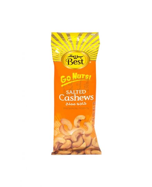 BEST GO NUTS SALTED CASHEWS POUCH 80GM